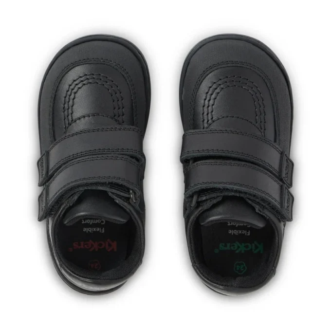 Kick Scuff Twin Leder Schwarz für kleine Jungen