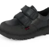 Kick Scuff Twin Leder Schwarz für kleine Jungen