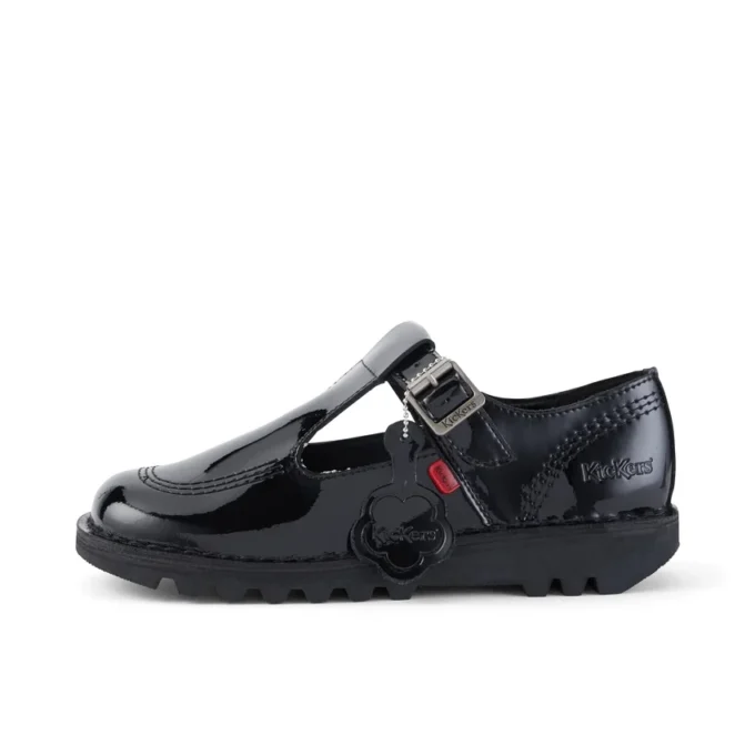 Kick T-Bar für Damen aus Lackleder, schwarz