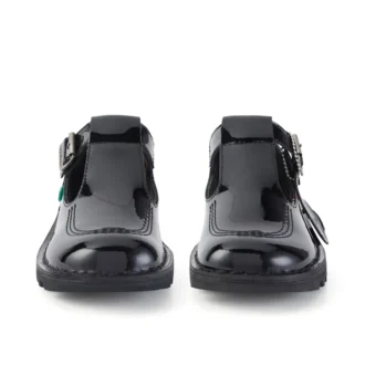 Kick T-Bar für Damen aus Lackleder, schwarz