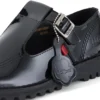 Kick T-Bar für Damen aus Lackleder, schwarz
