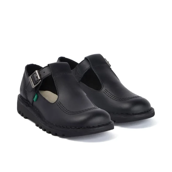 Kick T-Bar Leder Schwarz für Erwachsene (Damen)