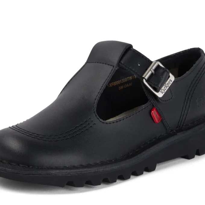 Kick T-Bar Leder Schwarz für Erwachsene (Damen)