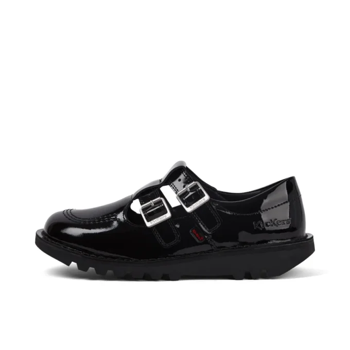 Kick T Double für Erwachsene, Damen, Lackleder, Schwarz