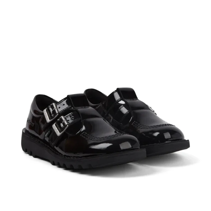 Kick T Double für Erwachsene, Damen, Lackleder, Schwarz