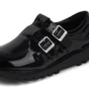 Kick T Double für Erwachsene, Damen, Lackleder, Schwarz