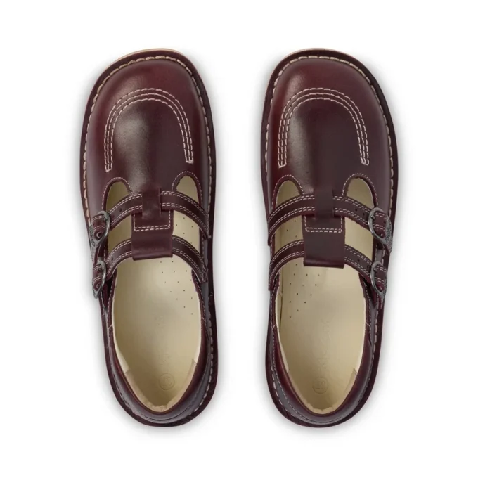 Kick T-Double Leder Dunkelrot für Erwachsene
