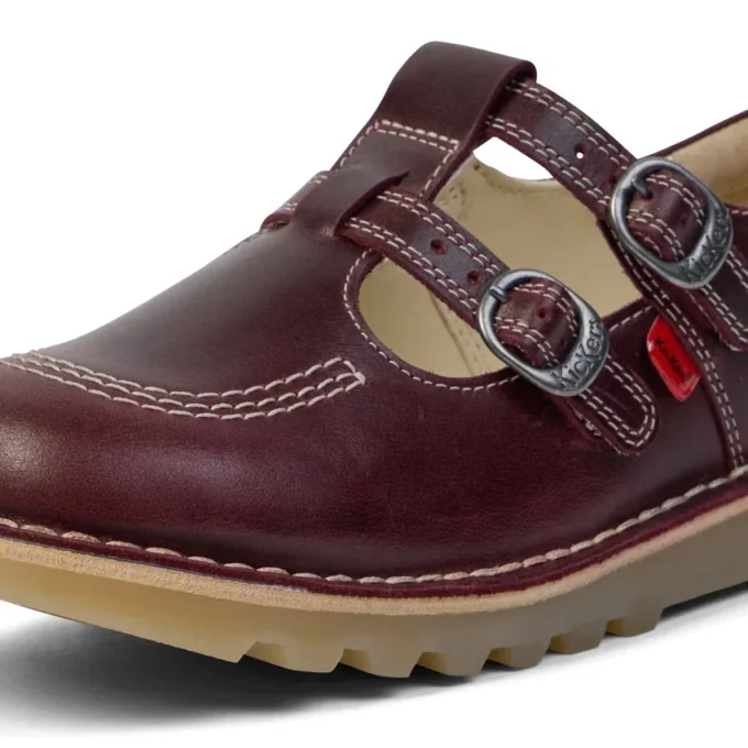Kick T-Double Leder Dunkelrot für Erwachsene