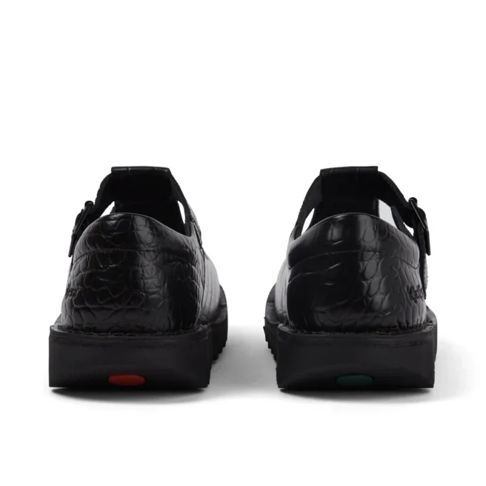 Kick Tbar Croc Leder Schwarz für Damen