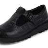 Kick Tbar Croc Leder Schwarz für Damen