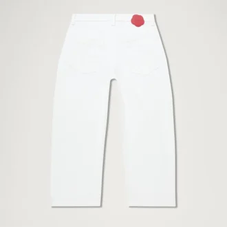 Kickers Classic Barrel Leg Jeans für Damen, Weiß
