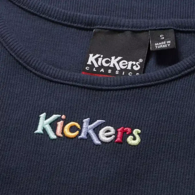 Kickers Classic geripptes Unterhemd für Damen, Navy Kickers Classic geripptes Unterhemd für Damen, Navy