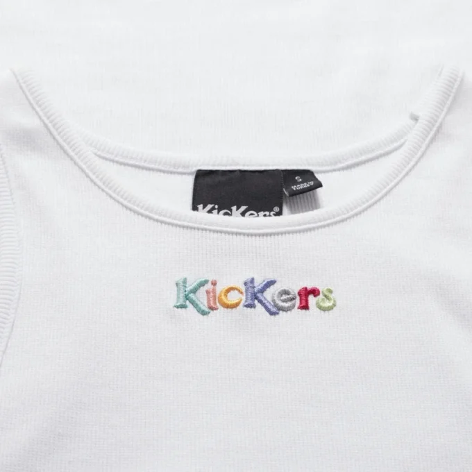 Kickers Classic Ribbed Vest für Damen, Weiß Kickers Classic Ribbed Vest für Damen, Weiß