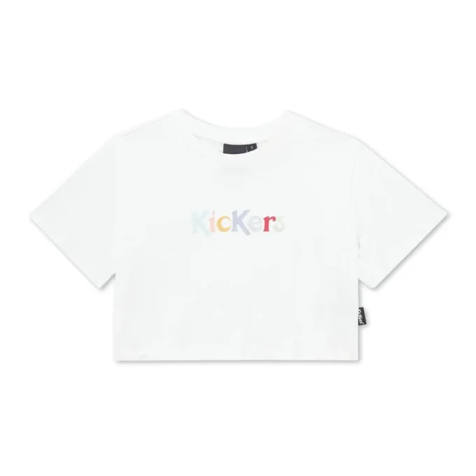 Kickers Classic Rundhals-T-Shirt für Damen, Weiß Kickers Classic Rundhals-T-Shirt für Damen, Weiß