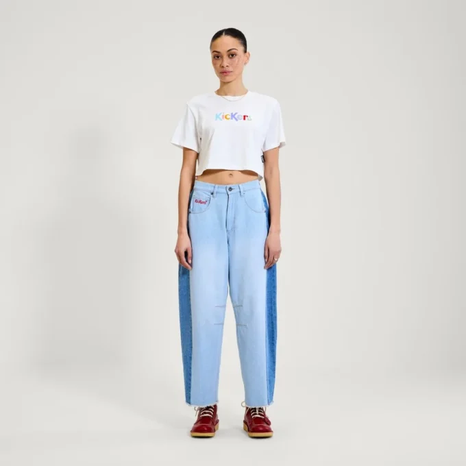 Kickers Classic Rundhals-T-Shirt für Damen, Weiß Kickers Classic Rundhals-T-Shirt für Damen, Weiß