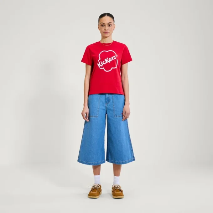 Kickers Classic Skinny T-Shirt für Damen, rot Kickers Classic Skinny T-Shirt für Damen, rot