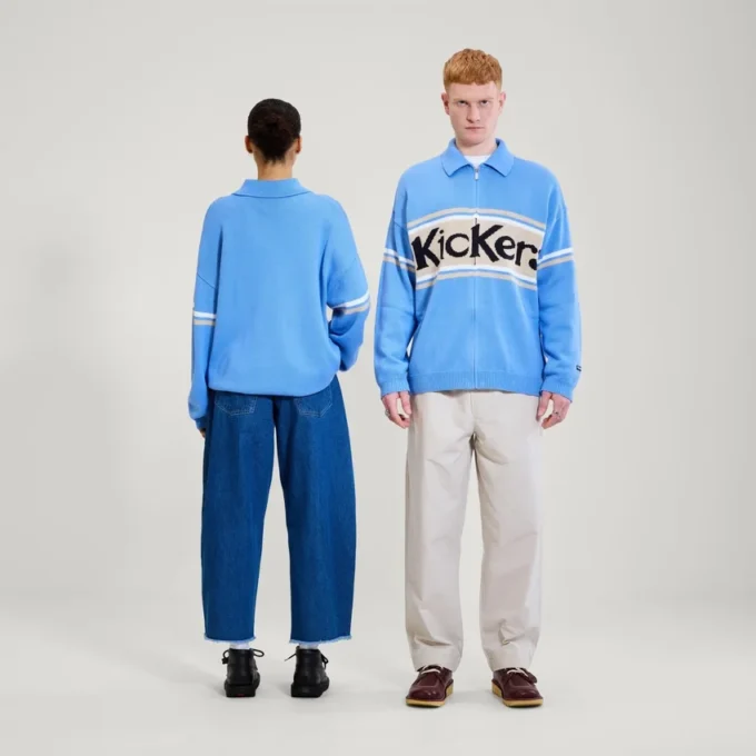 Kickers Classic Unisex-Strickjacke mit durchgehendem Reißverschluss für Erwachsene, Blau Kickers Classic Unisex-Strickjacke mit durchgehendem Reißverschluss für Erwachsene, Blau