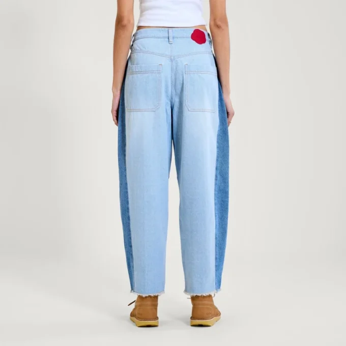 Kickers Classic Wide Leg Barrel Jeans für Damen, Blau