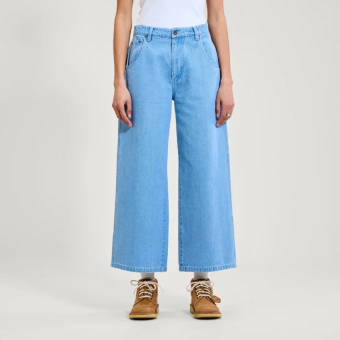 Kickers Classic Wide Leg Jeans für Erwachsene, Damen, Blau