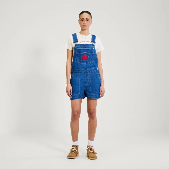 Kickers Classics Latzhose für Damen, kurz, blau