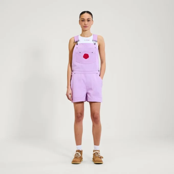 Kickers Classics Latzhose für Erwachsene, Damen, kurz, lila