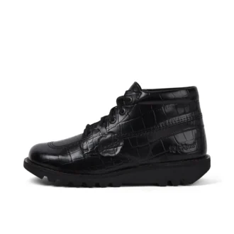 Kickers Kick Hi Croc Lederstiefel für Erwachsene, Unisex, Schwarz Kickers Kick Hi Croc Lederstiefel für Erwachsene, Unisex, Schwarz