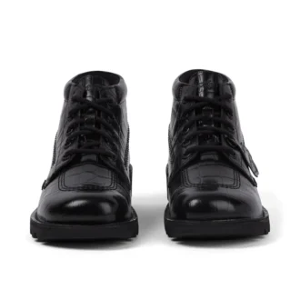 Kickers Kick Hi Croc Lederstiefel für Erwachsene, Unisex, Schwarz Kickers Kick Hi Croc Lederstiefel für Erwachsene, Unisex, Schwarz