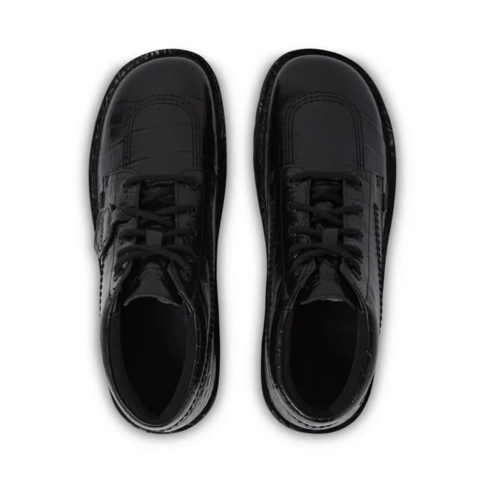 Kickers Kick Hi Croc Lederstiefel für Erwachsene, Unisex, Schwarz Kickers Kick Hi Croc Lederstiefel für Erwachsene, Unisex, Schwarz