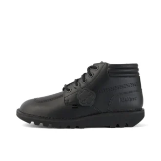 Kickers Kick Hi für Herren, gepolstert, Leder, Schwarz