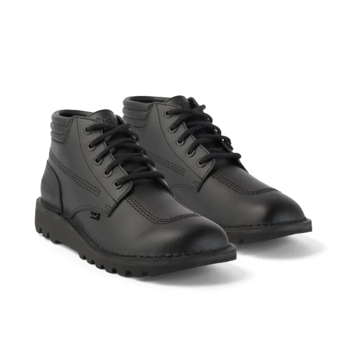 Kickers Kick Hi für Herren, gepolstert, Leder, Schwarz