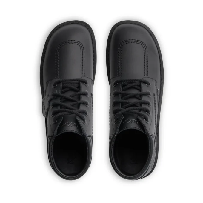 Kickers Kick Hi für Herren, gepolstert, Leder, Schwarz