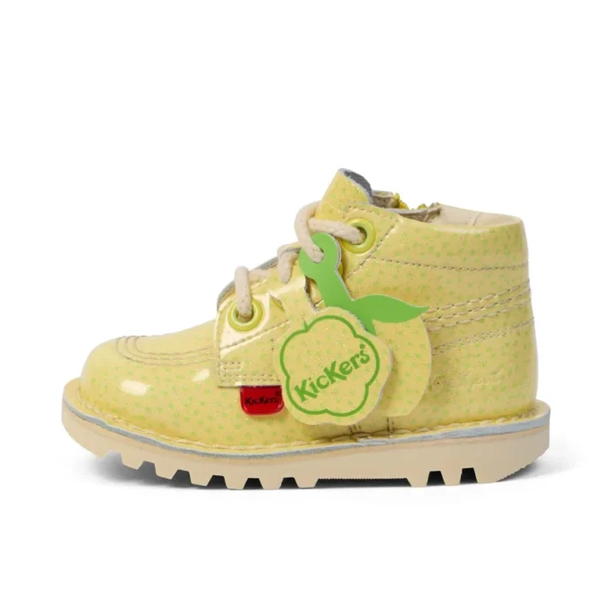 Kickers Kick Hi Fruit Lackleder für Kleinkinder, gelb
