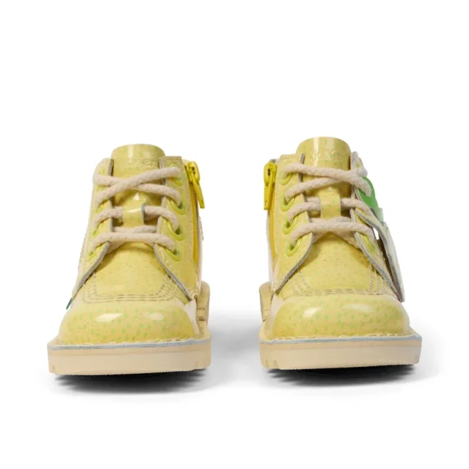Kickers Kick Hi Fruit Lackleder für Kleinkinder, gelb