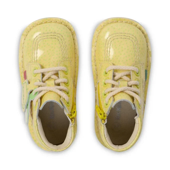 Kickers Kick Hi Fruit Lackleder für Kleinkinder, gelb