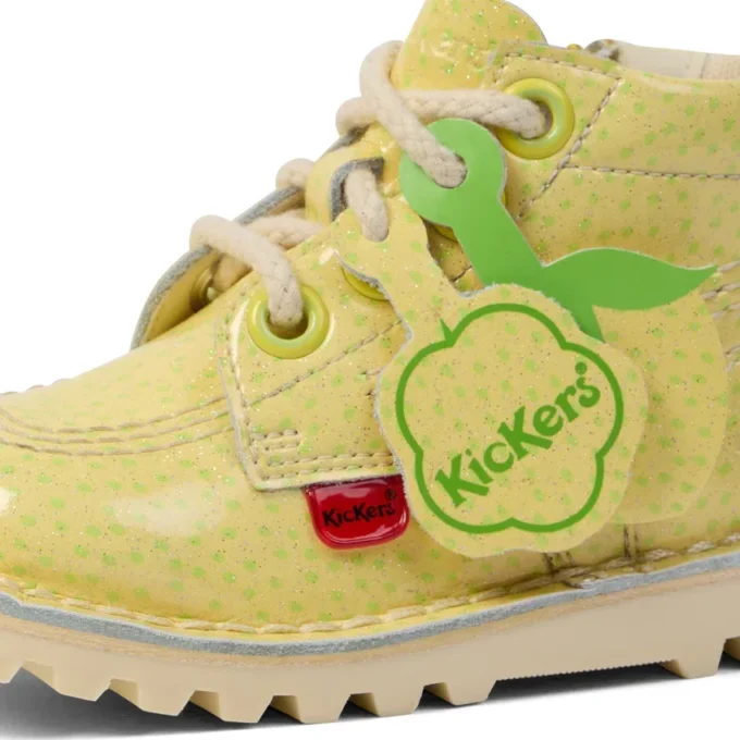 Kickers Kick Hi Fruit Lackleder für Kleinkinder, gelb