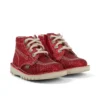 Kickers Kick Hi Glitter Stiefel für Kleinkinder, Unisex, Rot