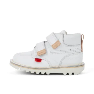 Kickers Kick Hi Roll Unisex für Kleinkinder, Leder, Weiß