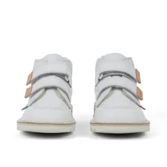 Kickers Kick Hi Roll Unisex für Kleinkinder, Leder, Weiß
