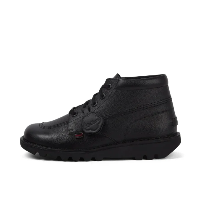 Kickers Kick Hi Tab Herrenstiefel aus Leder, schwarz