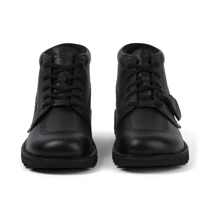 Kickers Kick Hi Tab Herrenstiefel aus Leder, schwarz