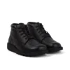 Kickers Kick Hi Tab Herrenstiefel aus Leder, schwarz