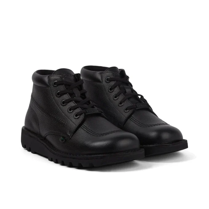 Kickers Kick Hi Tab Herrenstiefel aus Leder, schwarz