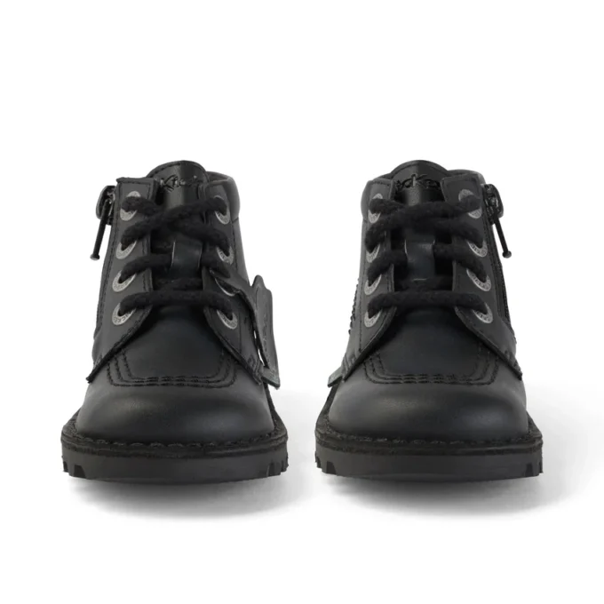Kickers Kick Hi Zip Leder Alternative Schwarz für Kleinkinder (Unisex) Kickers Kick Hi Zip Leder Alternative Schwarz für Kleinkinder (Unisex)