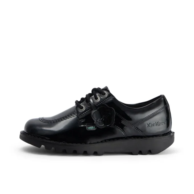 Kickers Kick Lo für Damen aus Leder und Lackleder, schwarz