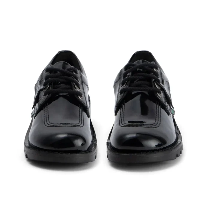 Kickers Kick Lo für Damen aus Leder und Lackleder, schwarz