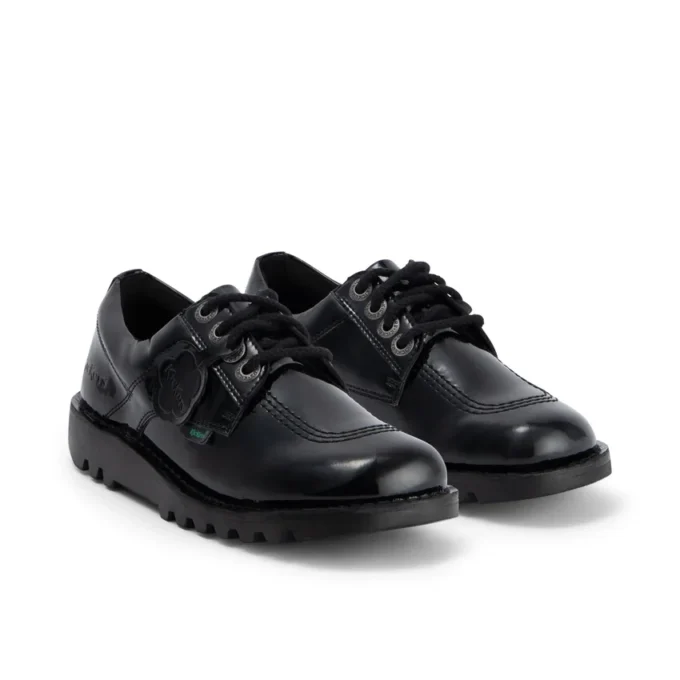 Kickers Kick Lo für Damen aus Leder und Lackleder, schwarz