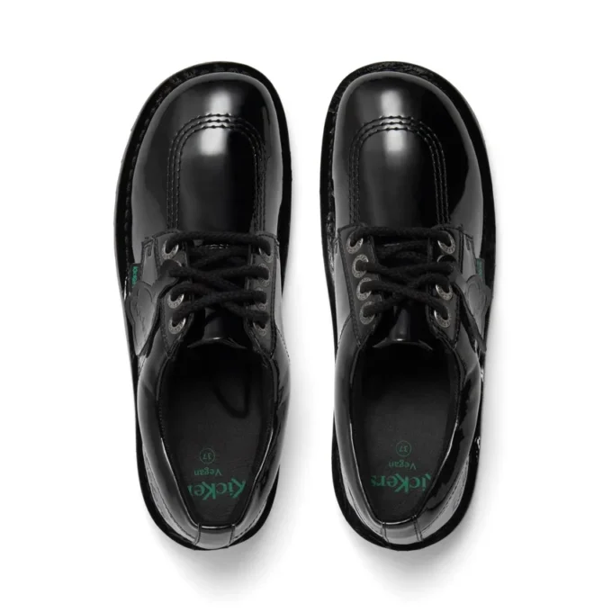 Kickers Kick Lo für Damen aus Leder und Lackleder, schwarz
