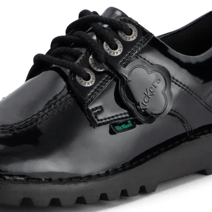 Kickers Kick Lo für Damen aus Leder und Lackleder, schwarz
