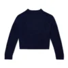 Kickers-Strickpullover für Damen mit U-Boot-Ausschnitt und weiten Ärmeln, marineblau