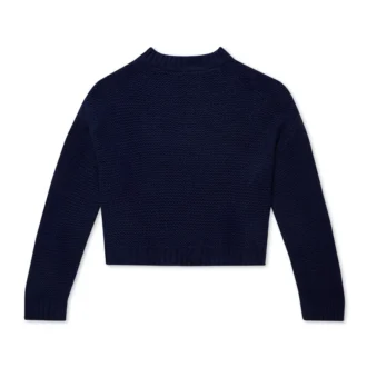 Kickers-Strickpullover für Damen mit U-Boot-Ausschnitt und weiten Ärmeln, marineblau Kickers-Strickpullover für Damen mit U-Boot-Ausschnitt und weiten Ärmeln, marineblau